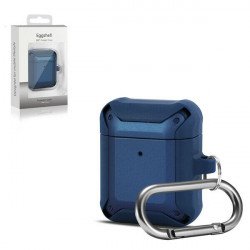 Heavy Duty Shockproof Armor Hybrid Protective Case Cover for Apple Airpods 2 / 1 (Navy Blue)